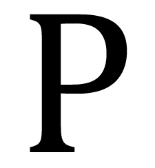 Letter P Decal, Roman-Style Font, 5 Inches. Bernard Engraving