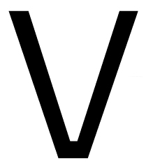 Letter V Decal, Gothic-Style Font, 3 Inches. Bernard Engraving