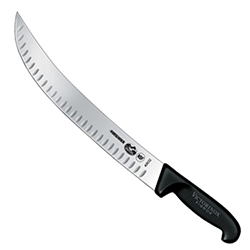 Victorinox Forschner Fibrox 12 Granton Edge Butcher Knife, Black