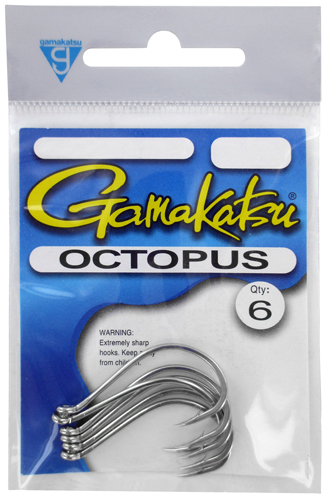 02014-6 Hook Octopus Nickel 4/0 6Pk